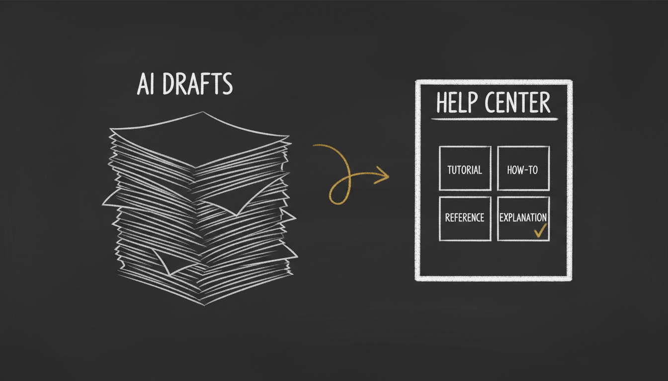 Every help desk now writes your docs. A draft still isn't a help center.