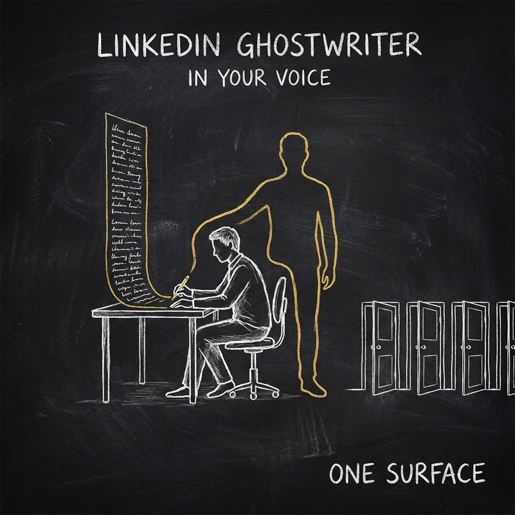 Get 3 LinkedIn drafts in your voice from one specialist hire
