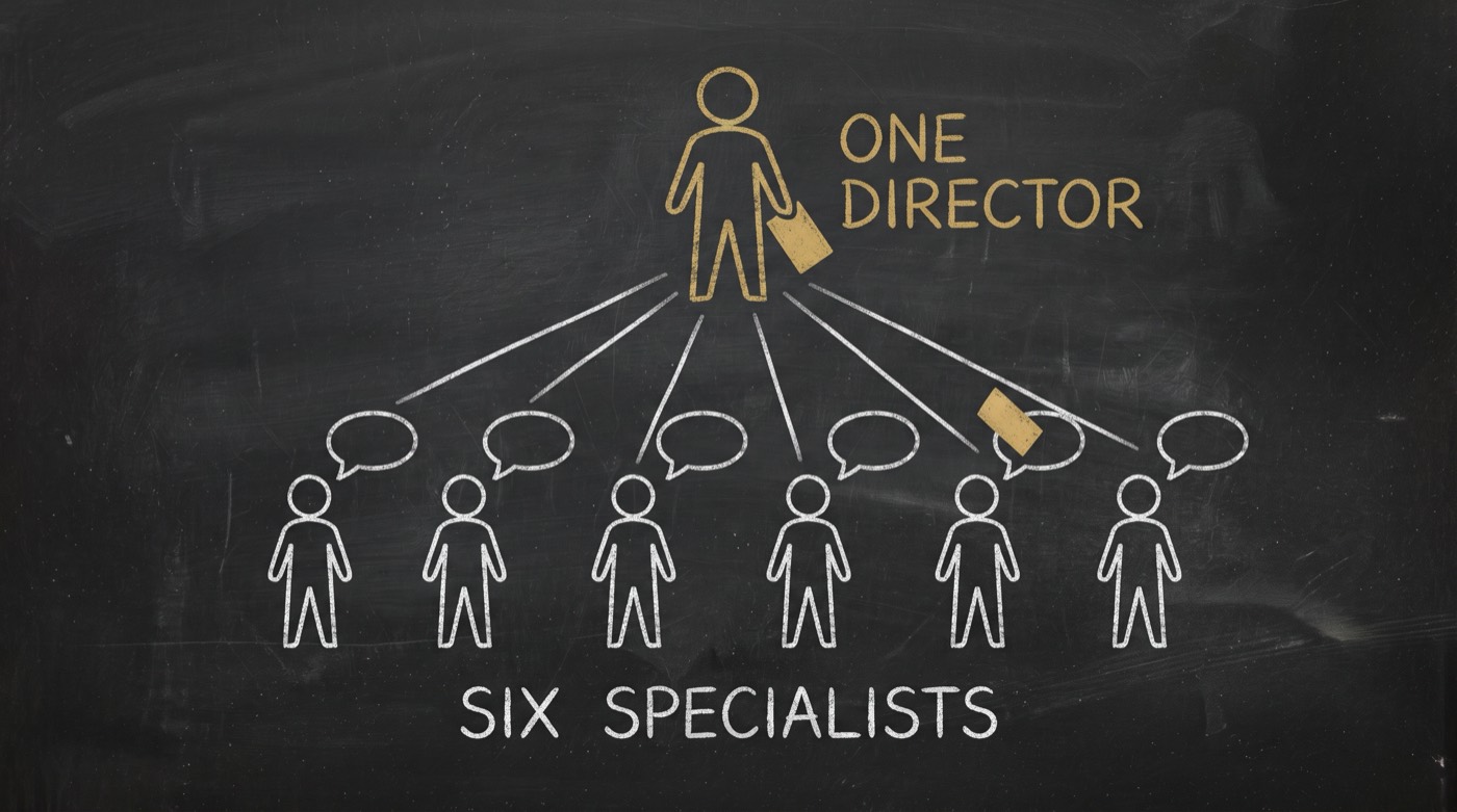 Six social specialists is not a team. Here's your director.